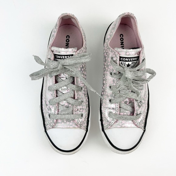 Converse All Stars Pink Metallic Stars Size 2 - Picture 11 of 11